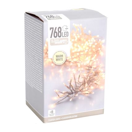 LED Venkovní vánoční řetěz 768xLED/230V/8 funkcí 8,5 m IP44 teplá bílá
