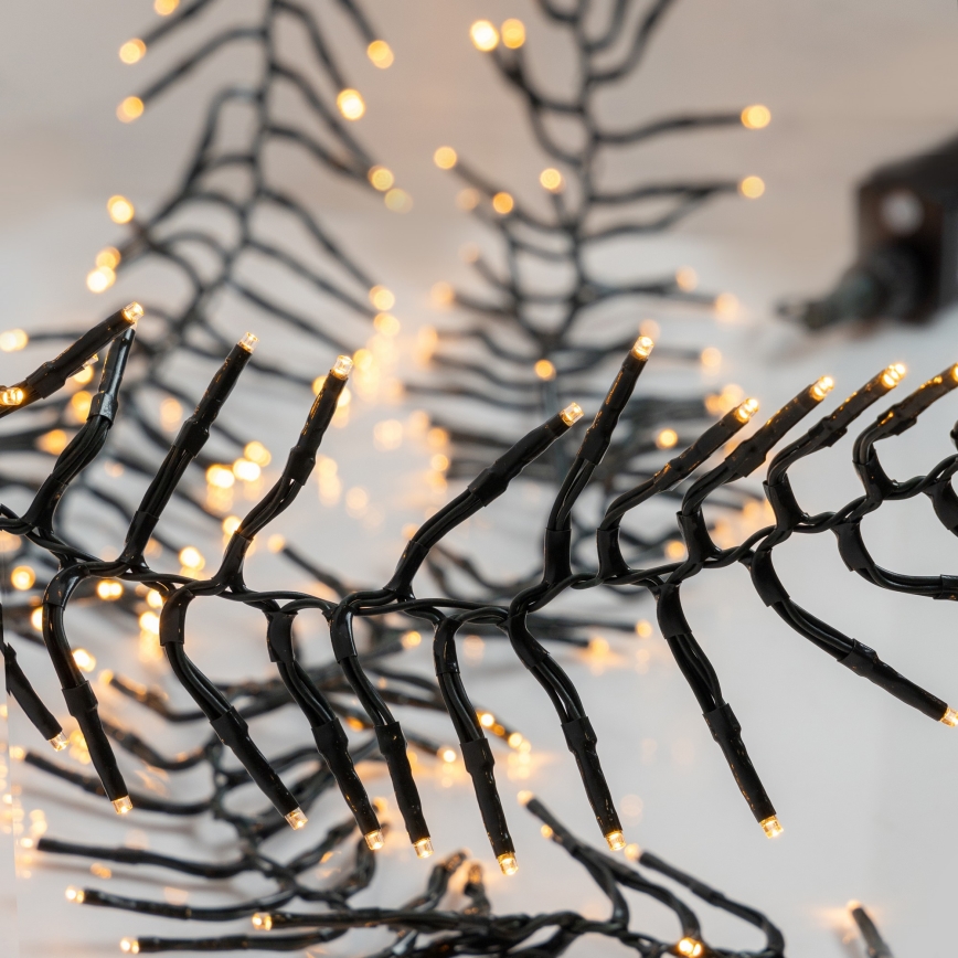 LED Venkovní vánoční řetěz CLUSTER 1512xLED/8 funkcí 17 m IP44 teplá bílá