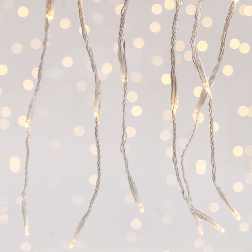 LED Venkovní vánoční závěs CURTAIN 360xLED/3,6W/230V 2x2 m IP44 teplá bílá