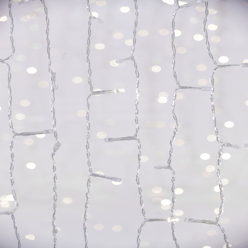 LED Venkovní vánoční závěs CURTAIN 480xLED/8,4W/230V 3x3 m IP44 studená bílá