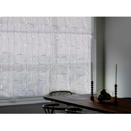 LED Venkovní vánoční závěs CURTAIN 480xLED/8,4W/230V 3x3 m IP44 studená bílá