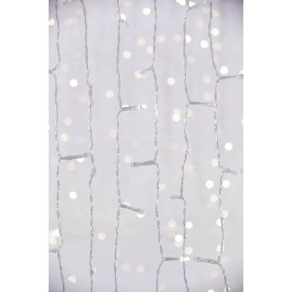 LED Venkovní vánoční závěs CURTAIN 480xLED/8,4W/230V 3x3 m IP44 studená bílá