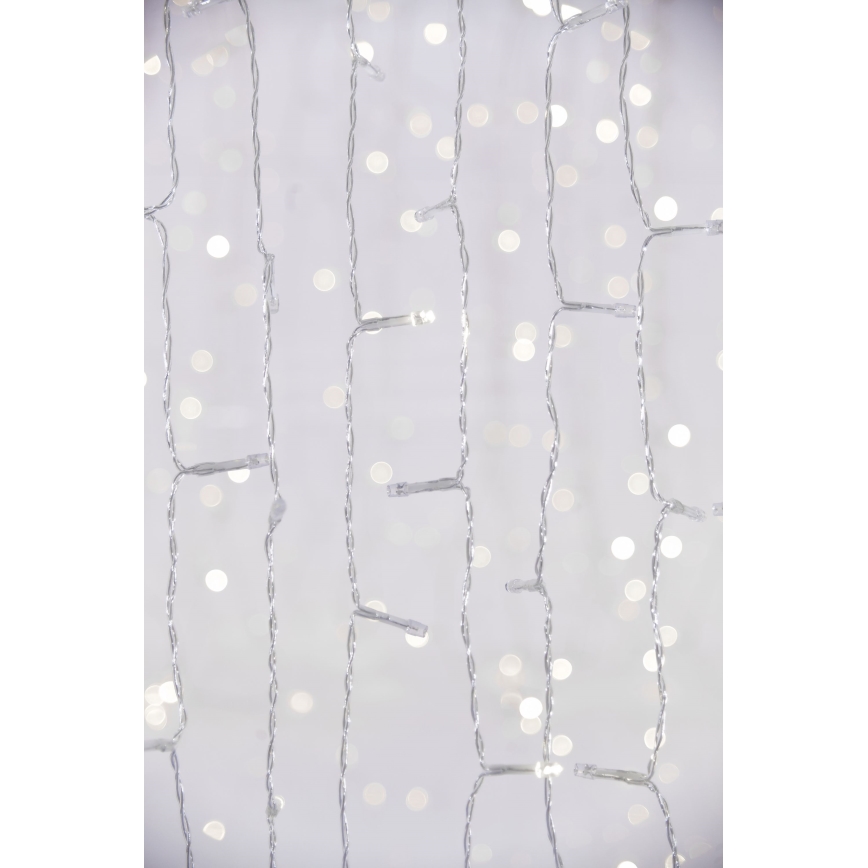 LED Venkovní vánoční závěs CURTAIN 480xLED/8,4W/230V 3x3 m IP44 studená bílá