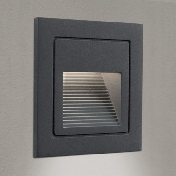 LED Vestavné svítidlo LORO LED/2W/230V IP65 antracit