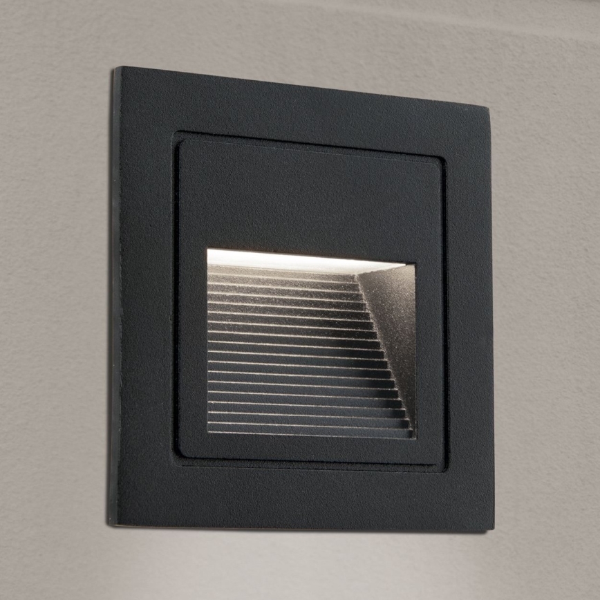 LED Vestavné svítidlo LORO LED/2W/230V IP65 černá