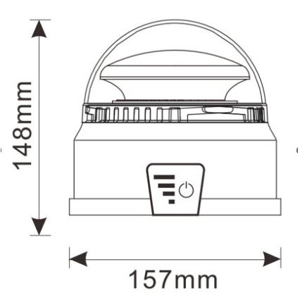 LED Výstražný maják LED/12-24V IP65 + dálkové ovládání