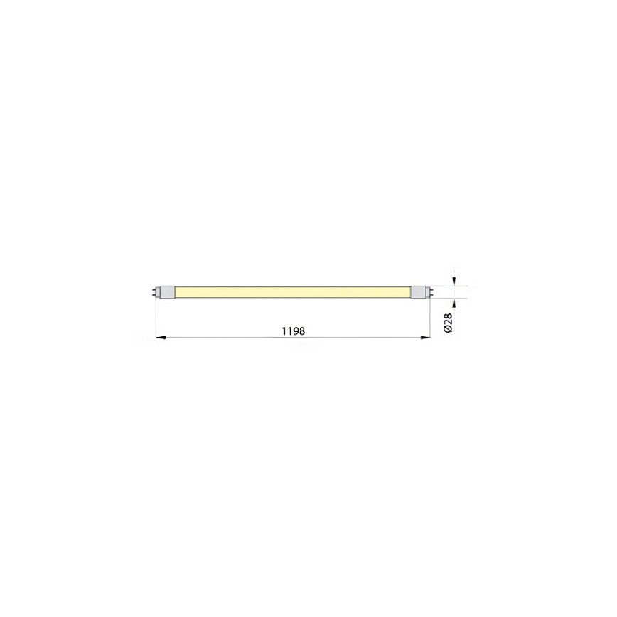 LED Zářivková trubice ECOSTER T8 G13/18W/230V 3000K 119,8 cm