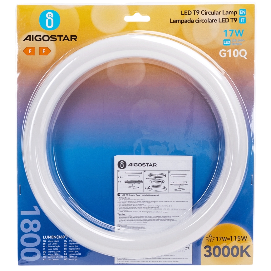 LED Zářivková trubice G10q/17W/230V 3000K - Aigostar