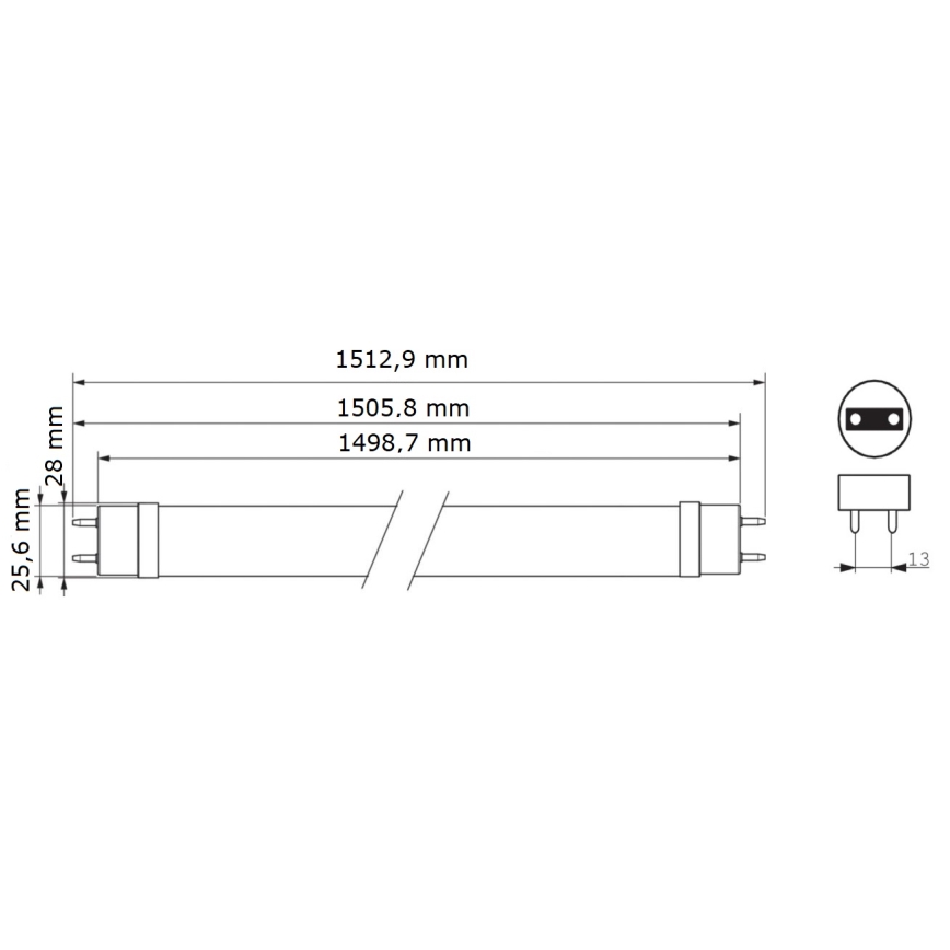 LED Zářivková trubice Philips MASTER T8 G13/24W/80V 6500K 150 cm