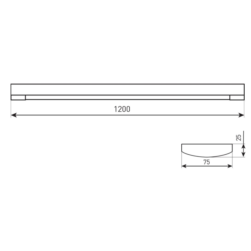 LED Stmívatelné zářivkové svítidlo DAISY RIBBON LED/20/30/40W/230V 3000/4300/6500K 120 cm bílá