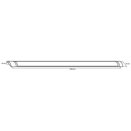 LED Zářivkové svítidlo LED/50W/230V 4000K 150 cm černá