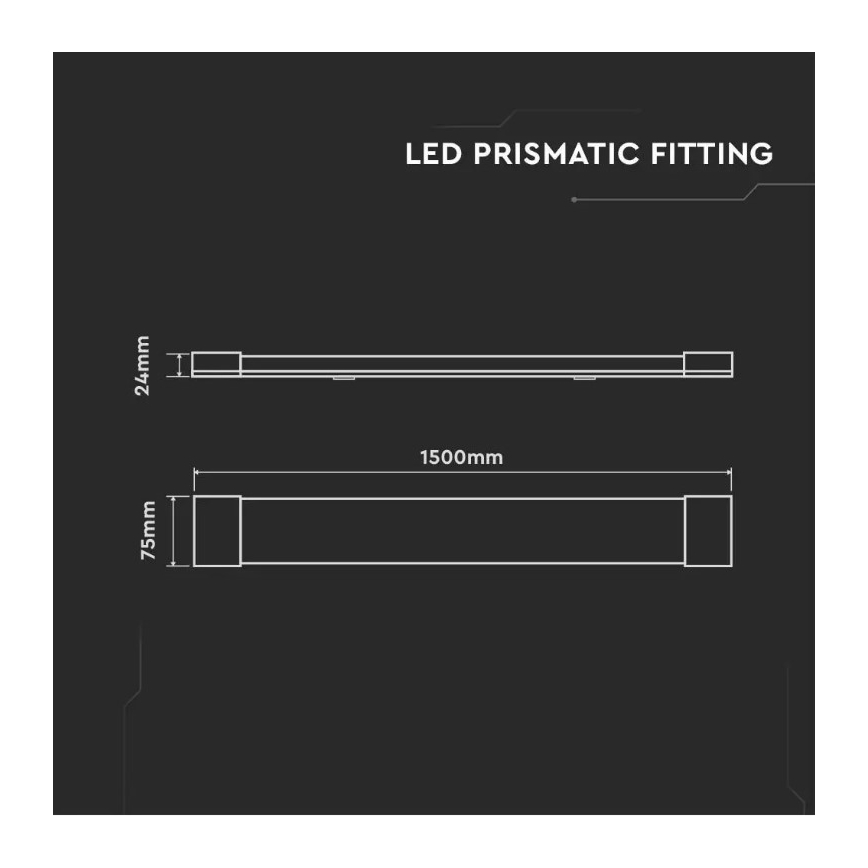 LED Zářivkové svítidlo SAMSUNG CHIP LED/50W/230V 4000K 150 cm