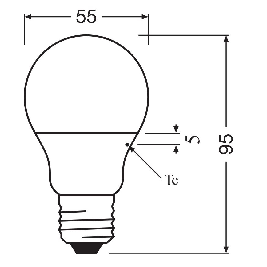 LED Žárovka A40 E27/4,9W/230V 2700K - Osram