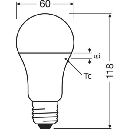LED Žárovka A60 E27/13W/230V 3000K - Osram