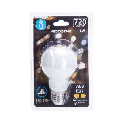 LED Žárovka A60 E27/6W/230V 6500K 330° - Aigostar