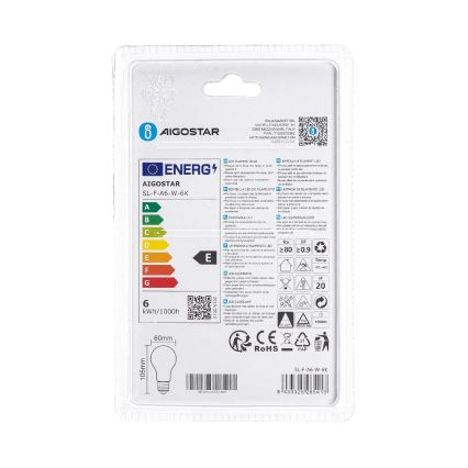LED Žárovka A60 E27/6W/230V 6500K 330° - Aigostar