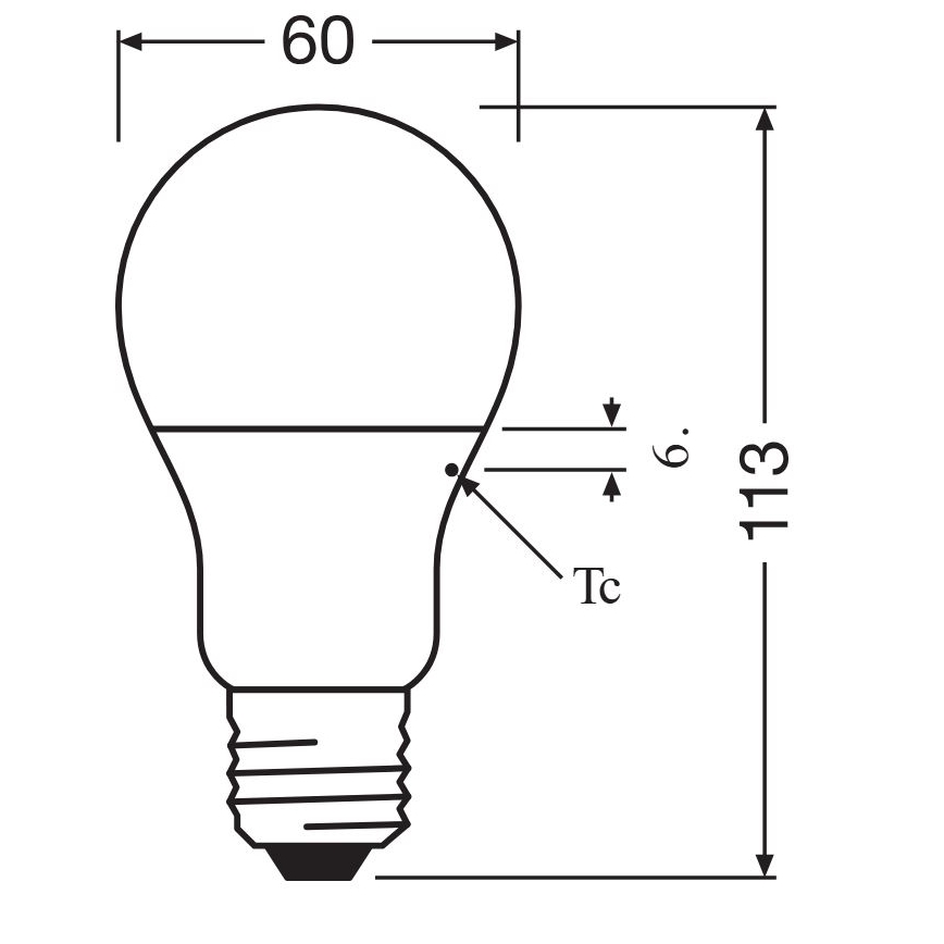 LED Žárovka A60 E27/8,5W/230V 2700K - Osram