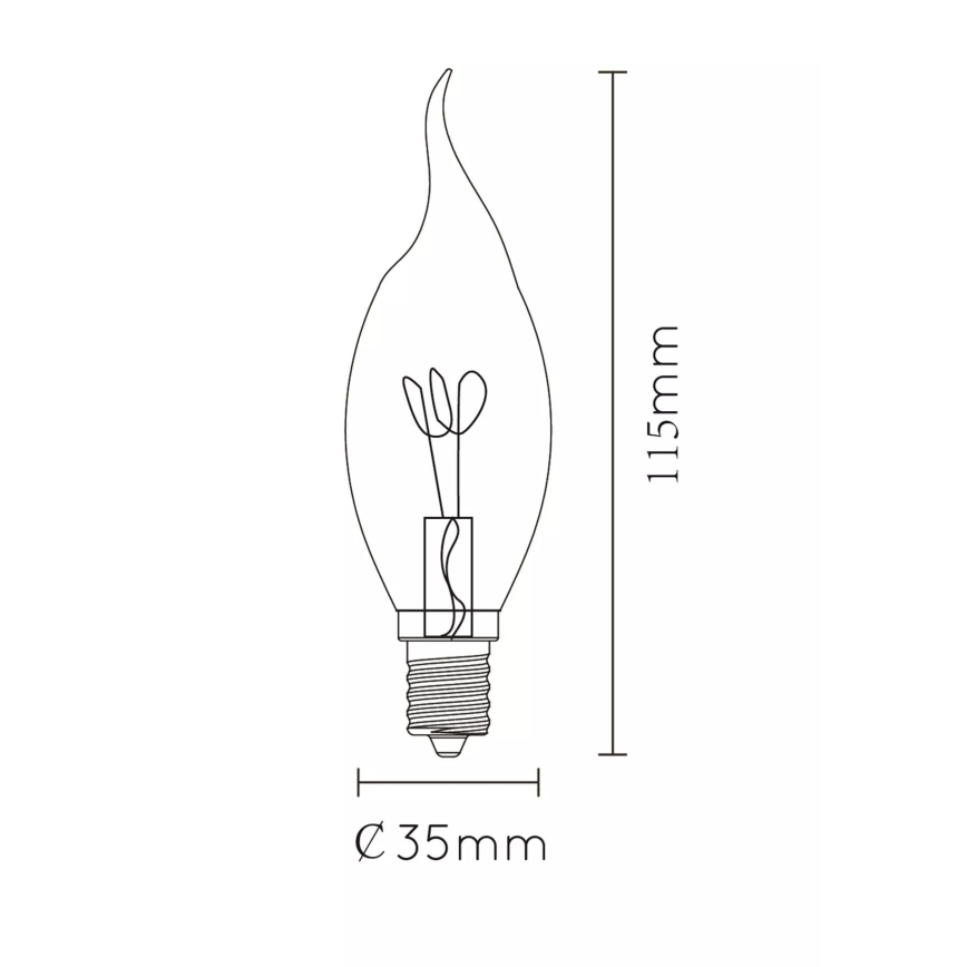 LED Žárovka AMBER E14/3W/230V 2200K - Lucide 49036/03/62