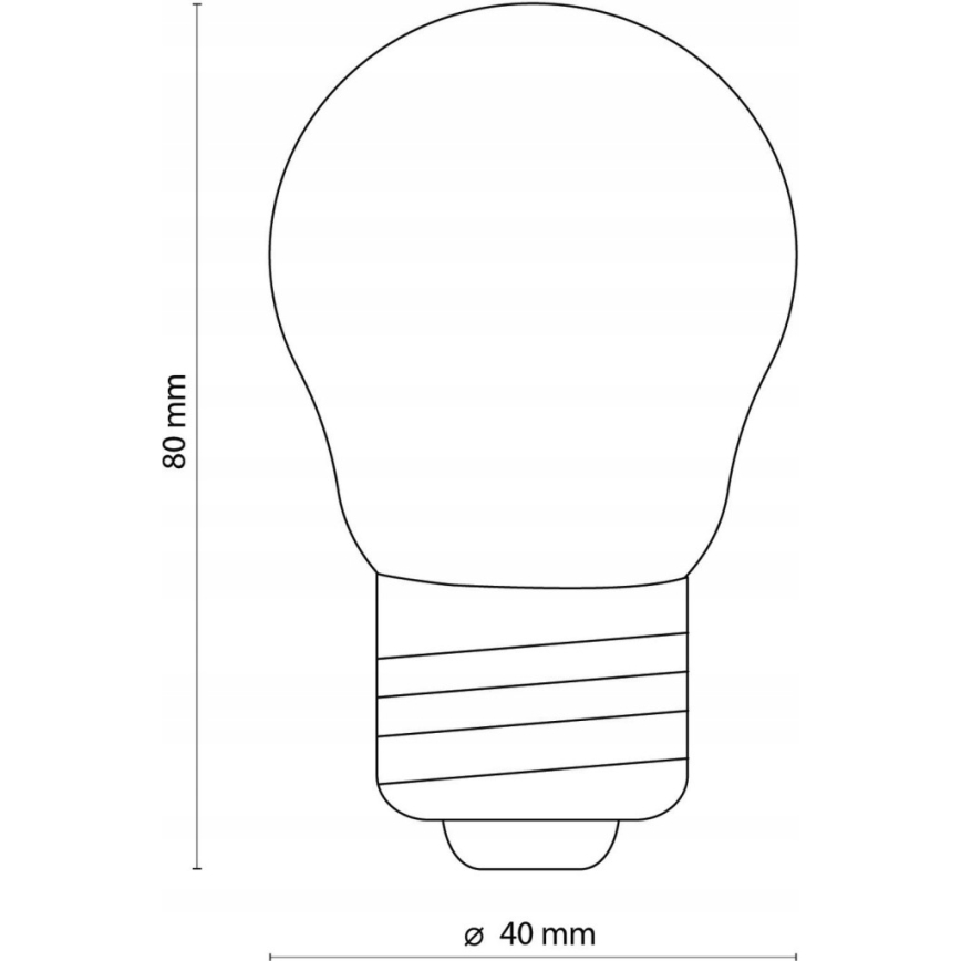 LED Žárovka AMBER G45 E27/4,5W/230V 2200K