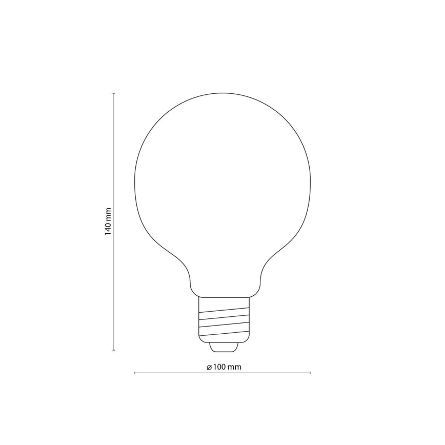 LED Žárovka AMBER G95 E27/6,5W/230V 3200K