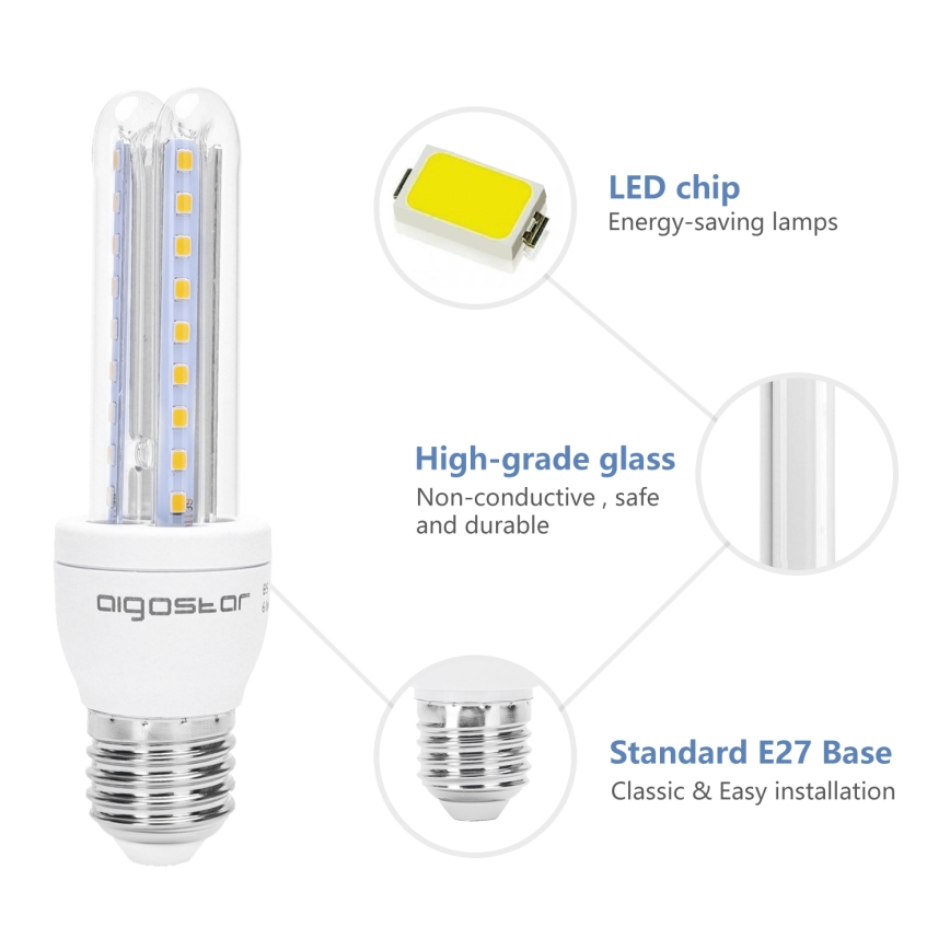 LED Žárovka B5 E27/8W/230V 3000K - Aigostar