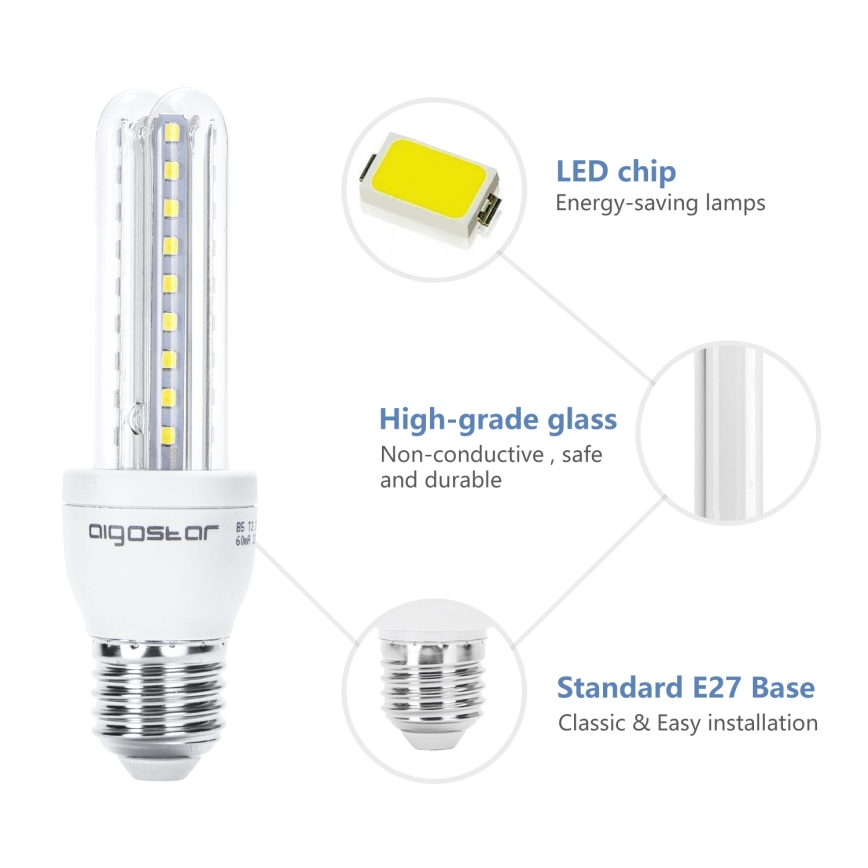 LED Žárovka B5 E27/8W/230V 6500K - Aigostar