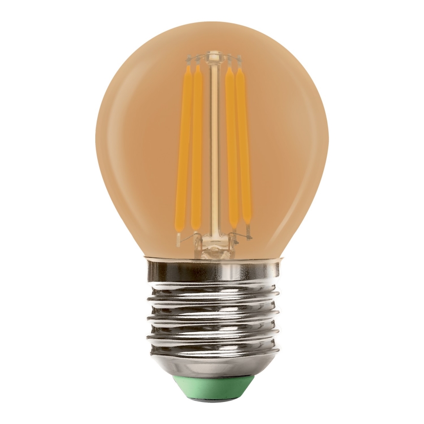 LED Žárovka CLASIC AMBER G45 E27/4W/230V 2200K -  Brilagi