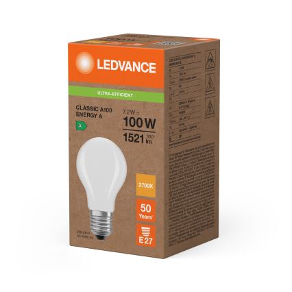 LED Žárovka CLASSIC FILAMENT A60 E27/7,2W/230V 2700K - Ledvance