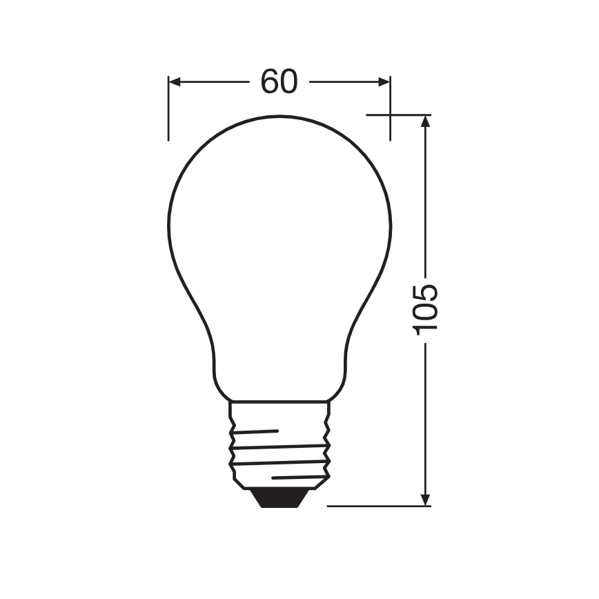 LED Žárovka CLASSIC FILAMENT A60 E27/7,2W/230V 2700K - Ledvance