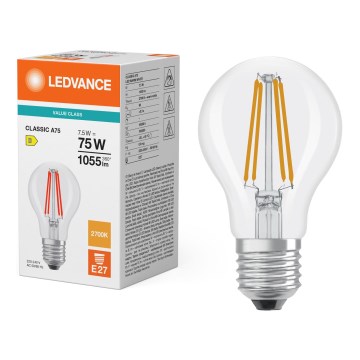 LED Žárovka CLASSIC FILAMENT A60 E27/7,5W/230V 2700K - Ledvance