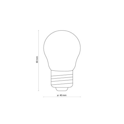 LED Žárovka CLEAR G45 E27/4,5W/230V 2200K