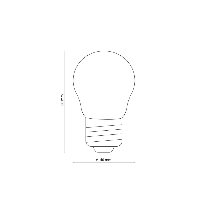 LED Žárovka CLEAR G45 E27/4,5W/230V 2200K