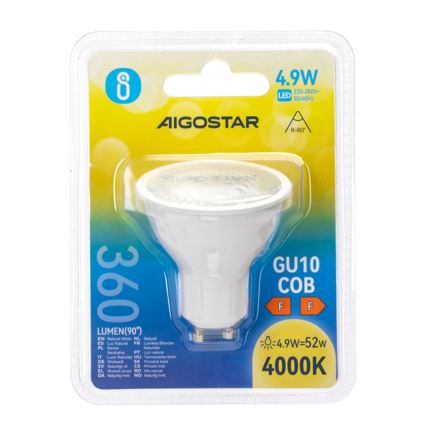 LED Žárovka COB GU10/4,9W/230V 4000K - Aigostar