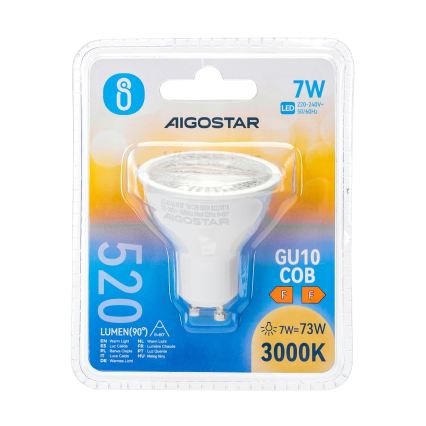 LED Žárovka COB GU10/7W/230V 3000K - Aigostar