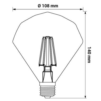 LED Žárovka CRYSTAL E27/4W/230V 2200K