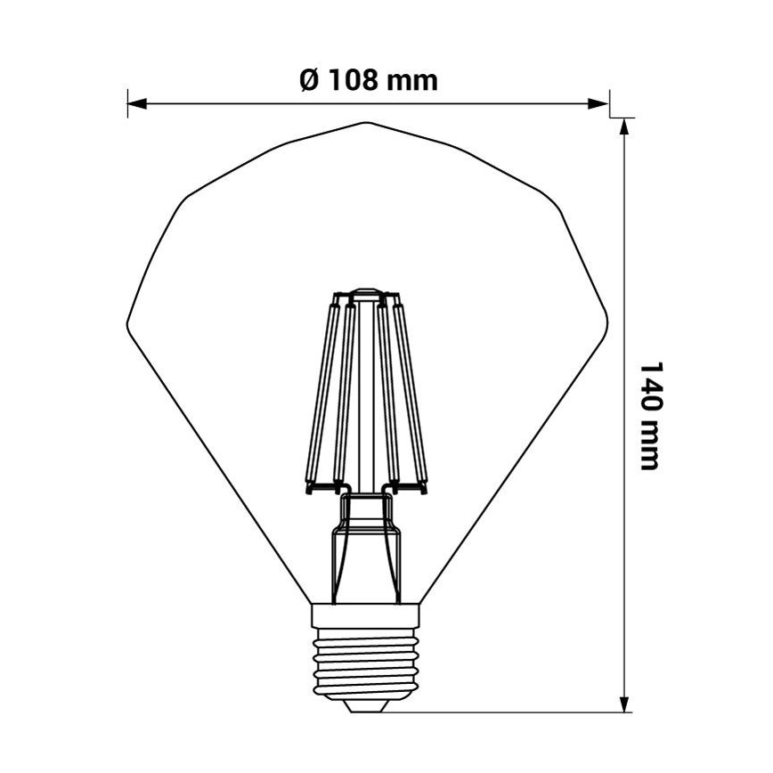 LED Žárovka CRYSTAL E27/4W/230V 2200K