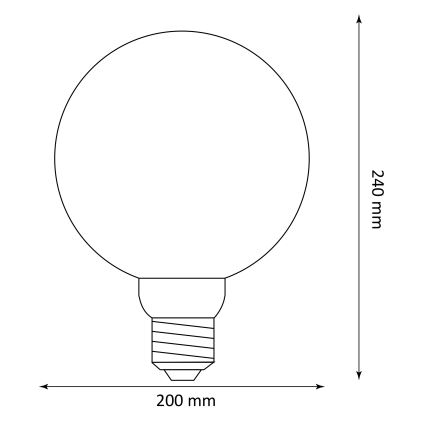 LED Žárovka DECO VINTAGE G200 E27/4W/230V 1800K