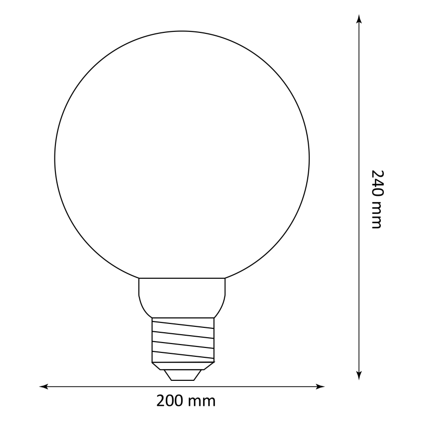 LED Žárovka DECO VINTAGE G200 E27/4W/230V 1800K