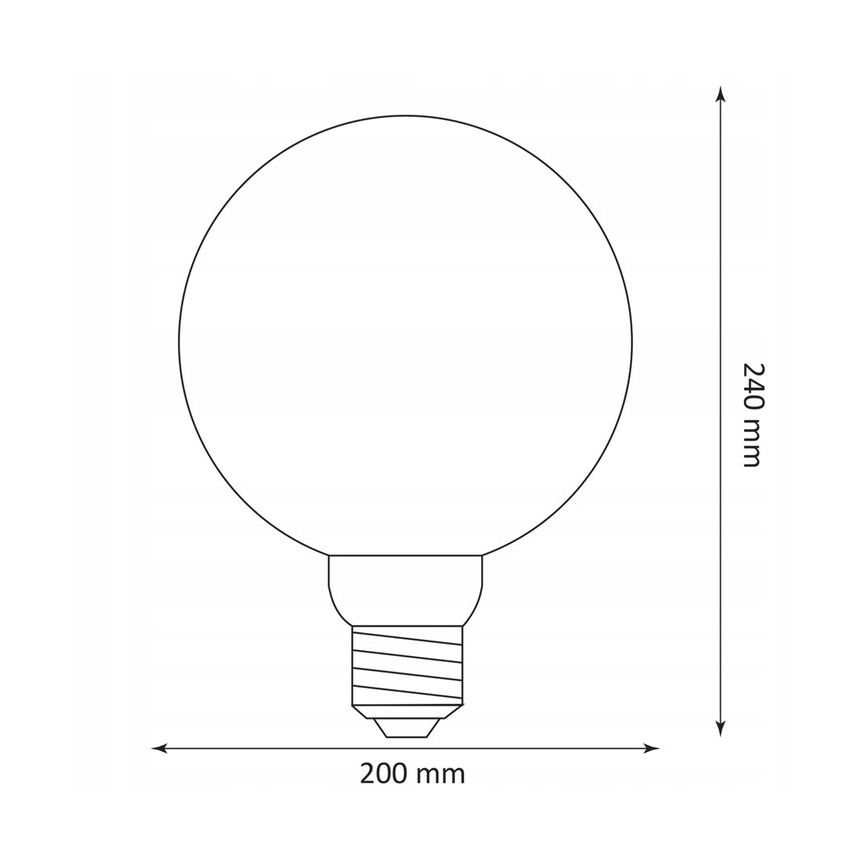 LED Žárovka DECO VINTAGE G200 E27/4W/230V 1800K
