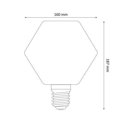 LED Žárovka DECO VINTAGE LB160 E27/4W/230V 1800K