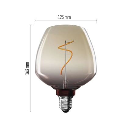 LED Žárovka DECO VINTAGE S123 E27/4W/230V 1800K