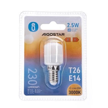 LED Žárovka do lednice T26 E14/2,5W/230V 3000K - Aigostar