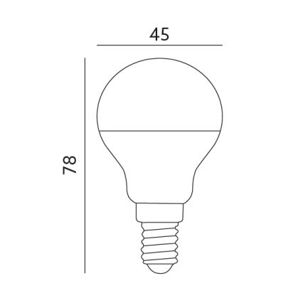 LED Žárovka E14/7W/230V 3000K 525lm