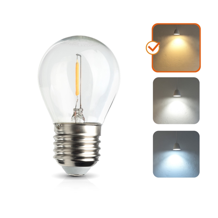 LED žárovka E27/1,3W/230V 2700K
