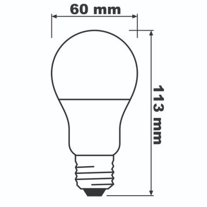 LED Žárovka ECO E27/8,5W/230V 2700K 806lm