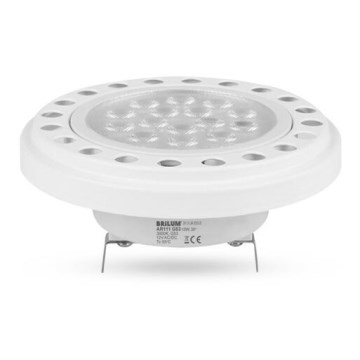 LED Žárovka ECOLINE AR111 G53/12W/12V 3000K 30° bílá - Brilagi