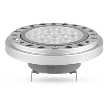LED Žárovka ECOLINE AR111 G53/12W/12V 3000K 30° stříbrná - Brilagi