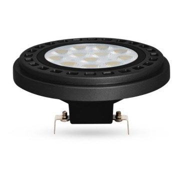 LED Žárovka ECOLINE AR111 G53/12W/12V 4000K 30° černá - Brilagi