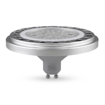 LED Žárovka ECOLINE AR111 GU10/15W/230V 3000K 30° stříbrná - Brilagi