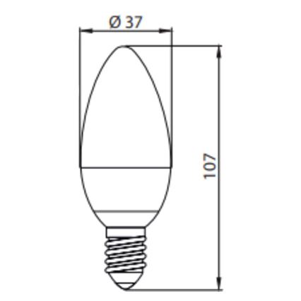 LED Žárovka ECOLINE C37 E14/7W/230V 4000K -  Brilagi